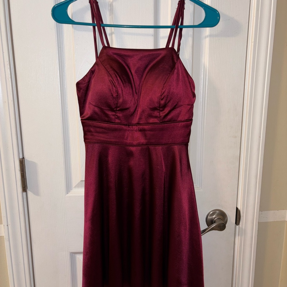 My Michelle Deep Red Spaghetti Strap Dress
